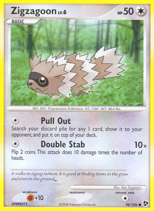 Zigzagoon (96/106) [Diamond & Pearl: Great Encounters] | Shuffle n Cut Hobbies & Games