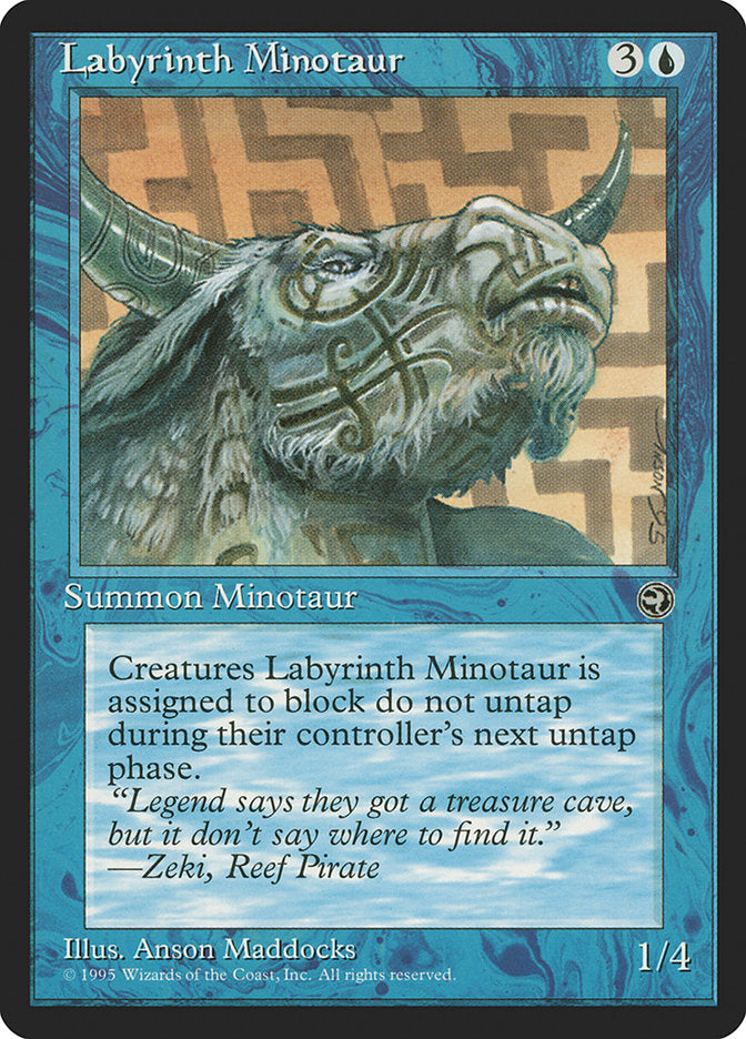 Labyrinth Minotaur (Zeki Flavor Text) [Homelands] | Shuffle n Cut Hobbies & Games