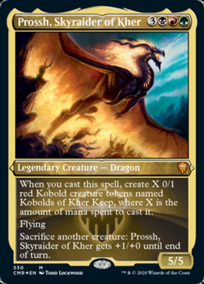 Prossh, Skyraider of Kher (Etched Foil) [Commander Legends] | Shuffle n Cut Hobbies & Games