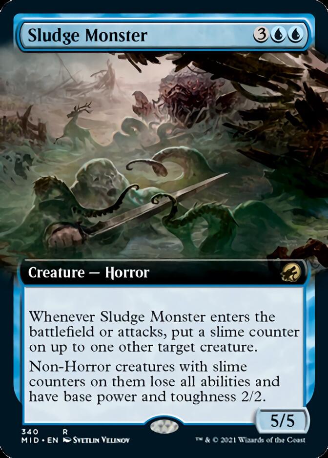 Sludge Monster (Extended Art) [Innistrad: Midnight Hunt] | Shuffle n Cut Hobbies & Games