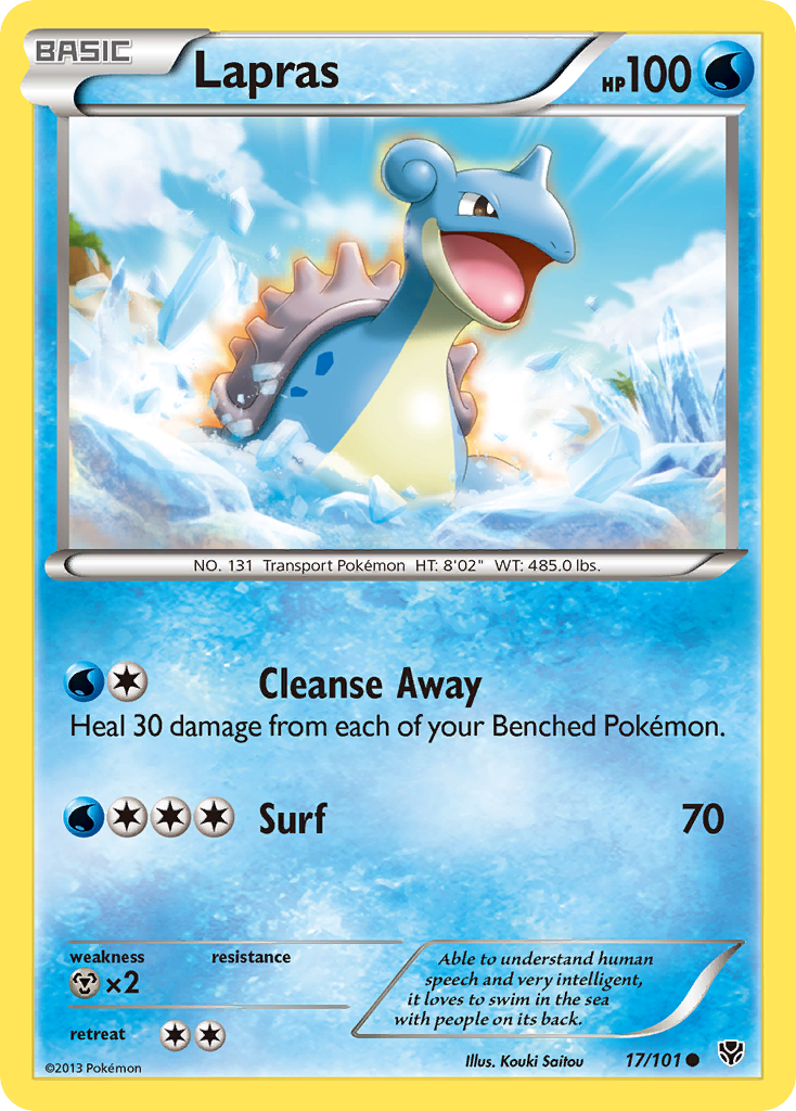 Lapras (17/101) [Black & White: Plasma Blast] | Shuffle n Cut Hobbies & Games