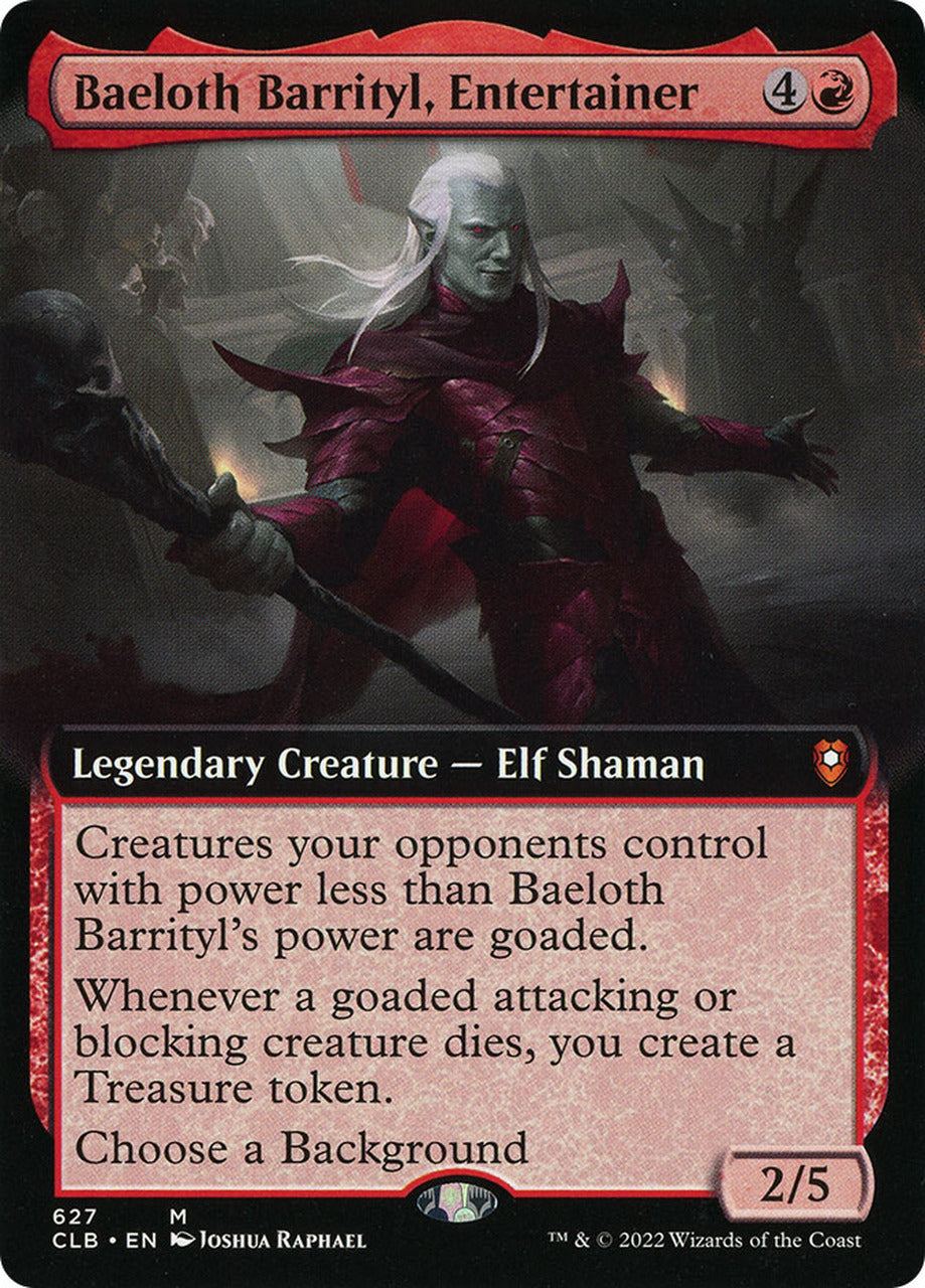 Baeloth Barrityl, Entertainer (Extended Art) [Commander Legends: Battle for Baldur's Gate] | Shuffle n Cut Hobbies & Games