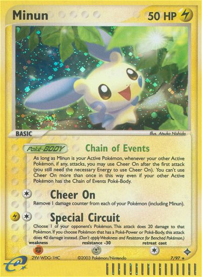 Minun (7/97) [EX: Dragon] | Shuffle n Cut Hobbies & Games