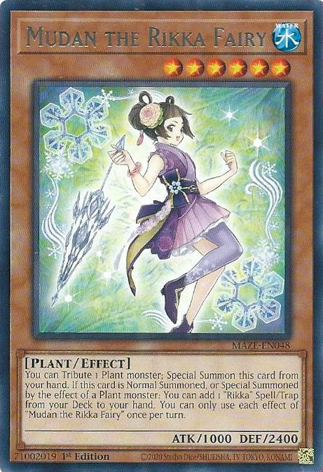 Mudan the Rikka Fairy [MAZE-EN048] Rare | Shuffle n Cut Hobbies & Games