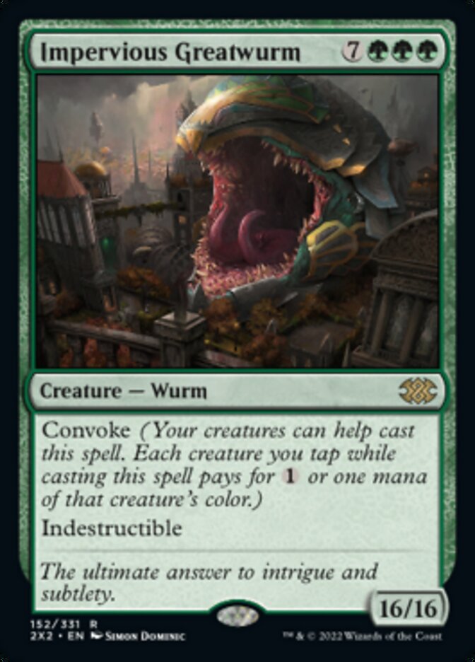 Impervious Greatwurm [Double Masters 2022] | Shuffle n Cut Hobbies & Games