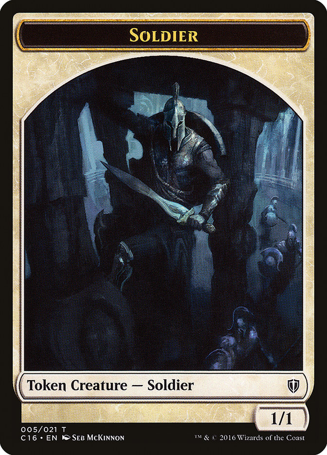 Soldier // Squid Double-Sided Token [Commander 2016 Tokens] | Shuffle n Cut Hobbies & Games