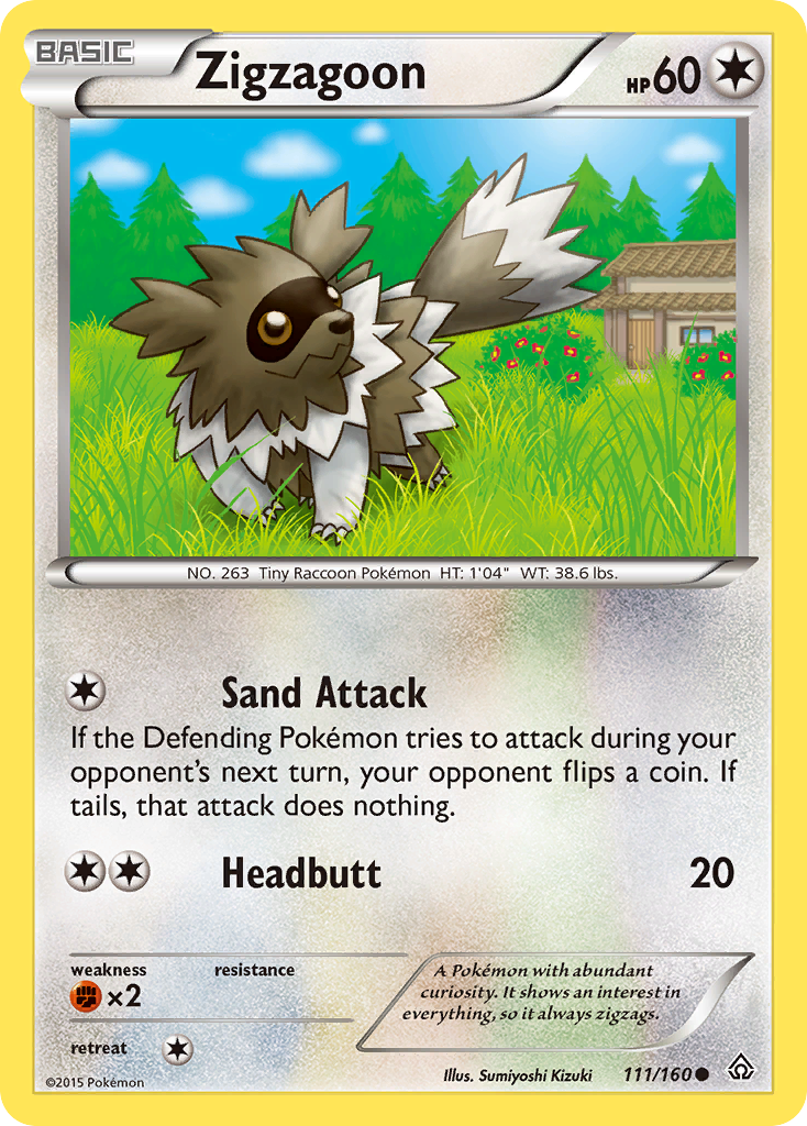 Zigzagoon (111/160) [XY: Primal Clash] | Shuffle n Cut Hobbies & Games