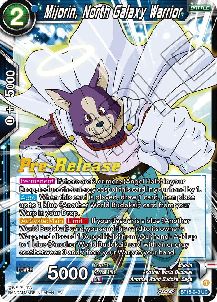 Mijorin, North Galaxy Warrior (BT18-043) [Dawn of the Z-Legends Prerelease Promos] | Shuffle n Cut Hobbies & Games