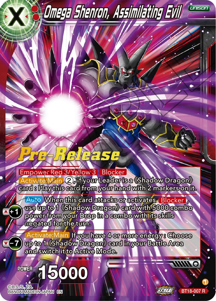 Omega Shenron, Assembling Evil (BT18-007) [Dawn of the Z-Legends Prerelease Promos] | Shuffle n Cut Hobbies & Games
