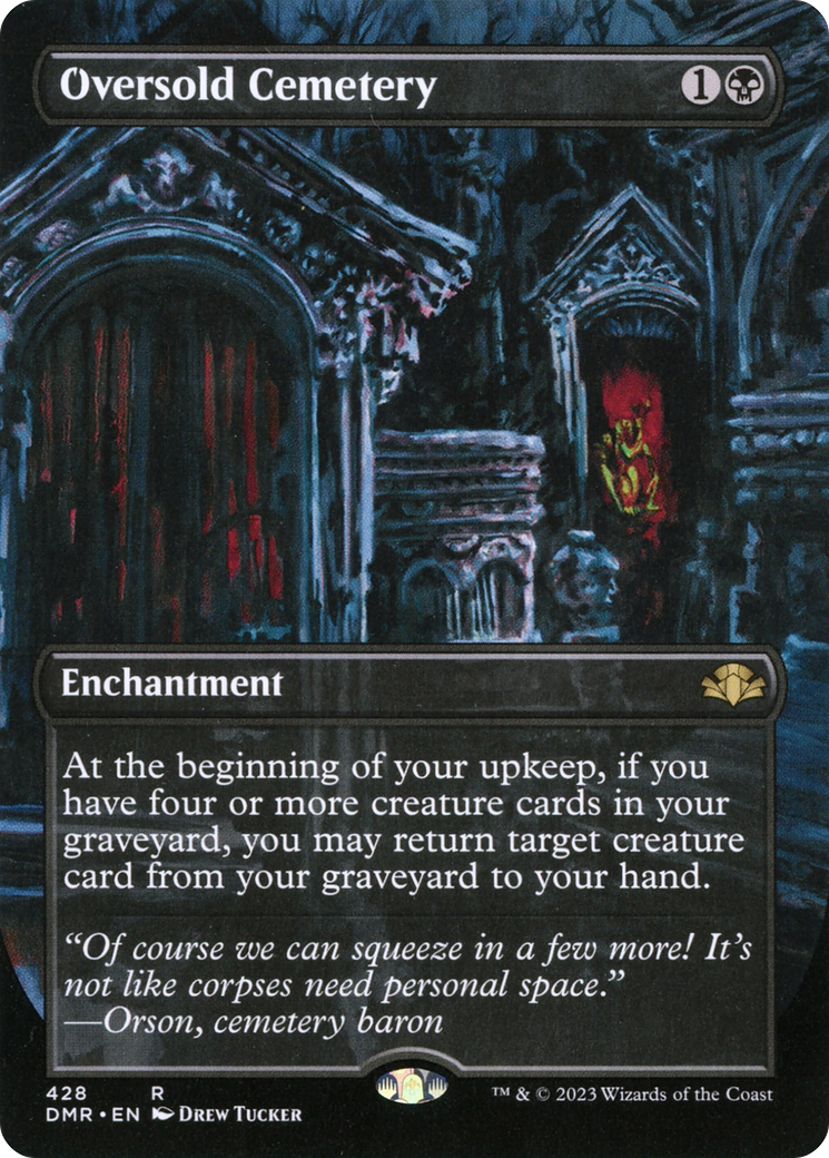 Oversold Cemetery (Borderless Alternate Art) [Dominaria Remastered] | Shuffle n Cut Hobbies & Games