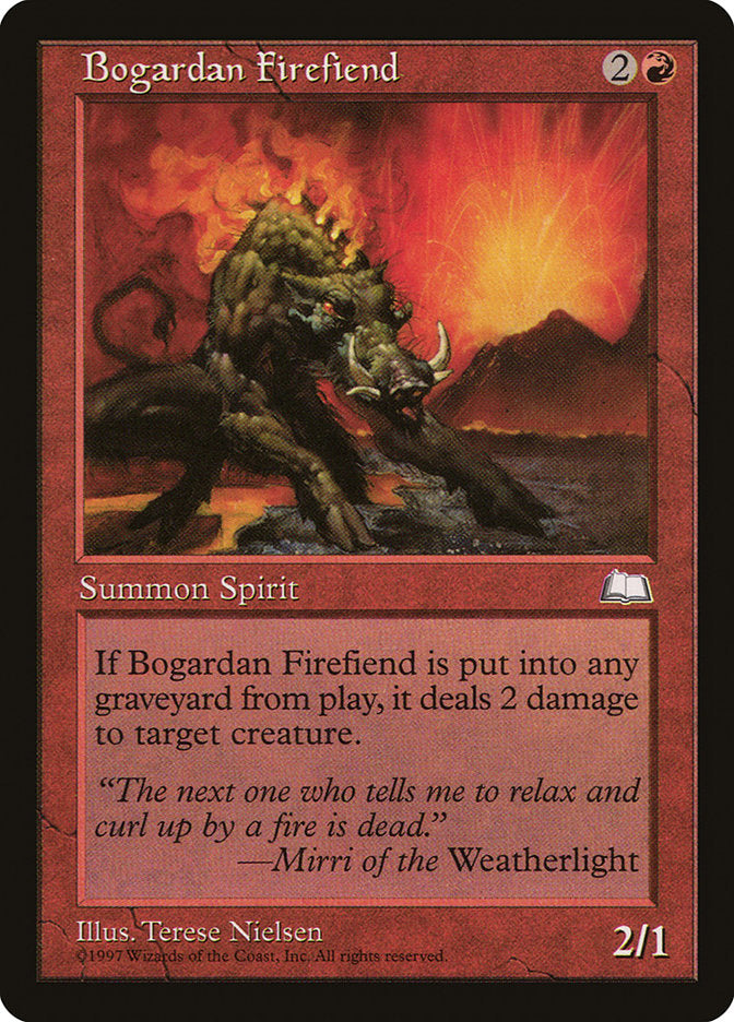 Bogardan Firefiend [Weatherlight] | Shuffle n Cut Hobbies & Games