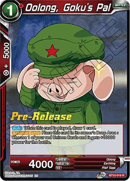 Oolong, Goku's Pal (BT10-016) [Rise of the Unison Warrior Prerelease Promos] | Shuffle n Cut Hobbies & Games