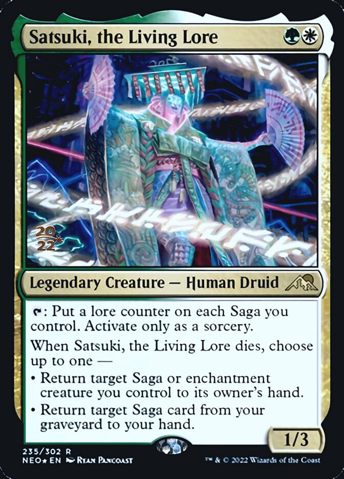 Satsuki, the Living Lore [Kamigawa: Neon Dynasty Prerelease Promos] | Shuffle n Cut Hobbies & Games