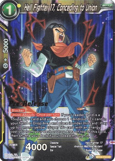 Hell Fighter 17, Conceding to Union (BT14-110) [Cross Spirits Prerelease Promos] | Shuffle n Cut Hobbies & Games