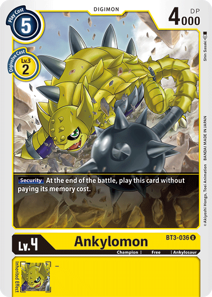 Ankylomon [BT3-036] [Release Special Booster Ver.1.5] | Shuffle n Cut Hobbies & Games