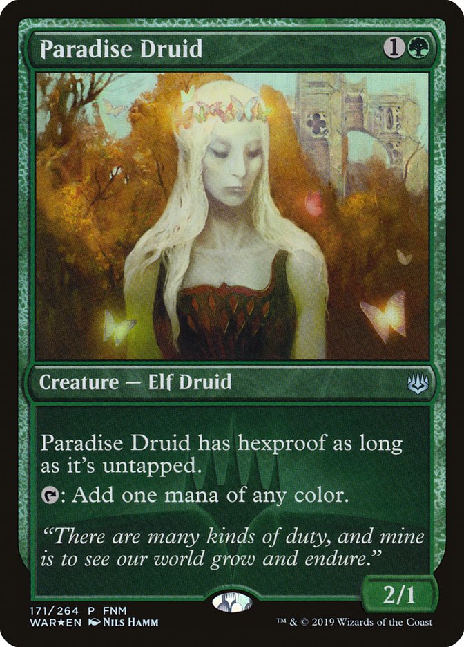 Paradise Druid (FNM) [War of the Spark Promos] | Shuffle n Cut Hobbies & Games