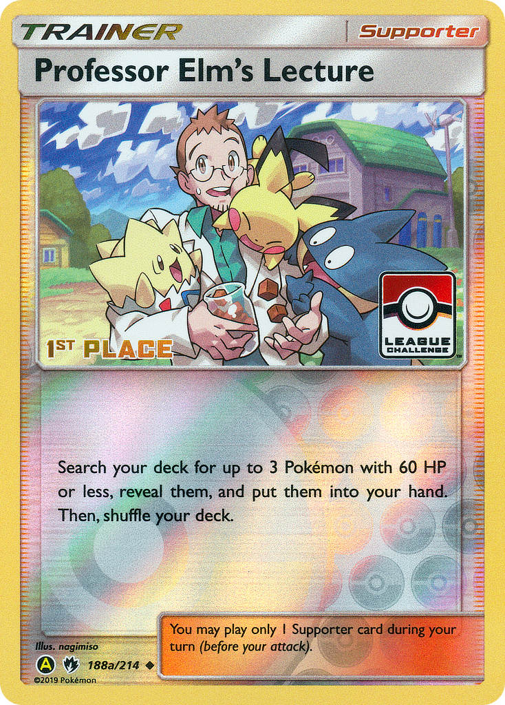 Professor Elm's Lecture (188a/214) (League Promo 1st Place) [Sun & Moon: Lost Thunder] | Shuffle n Cut Hobbies & Games