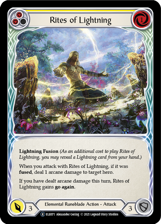 Rites of Lightning (Yellow) [U-ELE071] Unlimited Normal | Shuffle n Cut Hobbies & Games