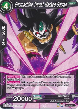 Encroaching Threat Masked Saiyan (Starter Deck - The Dark Invasion) [SD3-04] | Shuffle n Cut Hobbies & Games