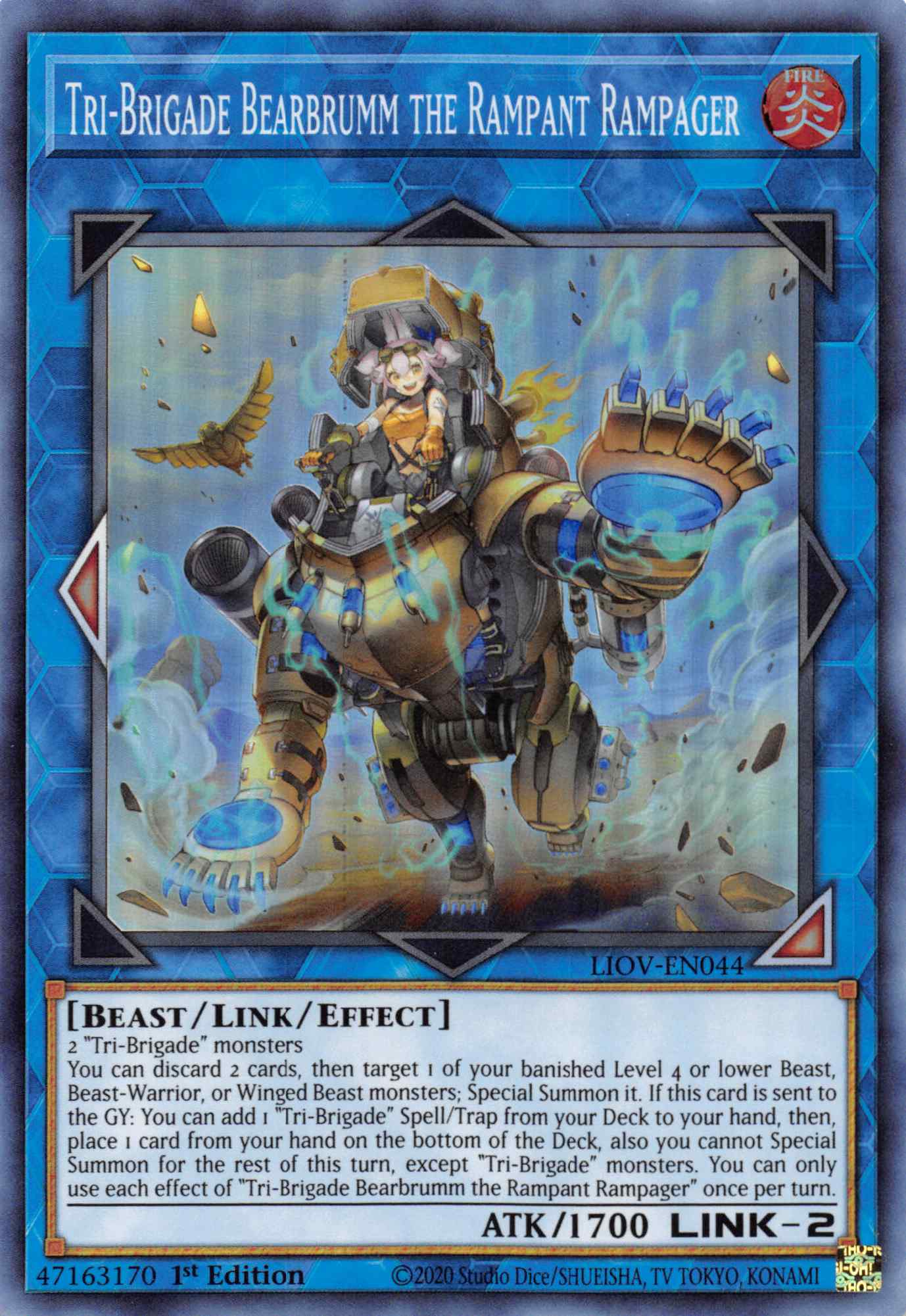 Tri-Brigade Bearbrumm the Rampant Rampager [LIOV-EN044] Super Rare | Shuffle n Cut Hobbies & Games