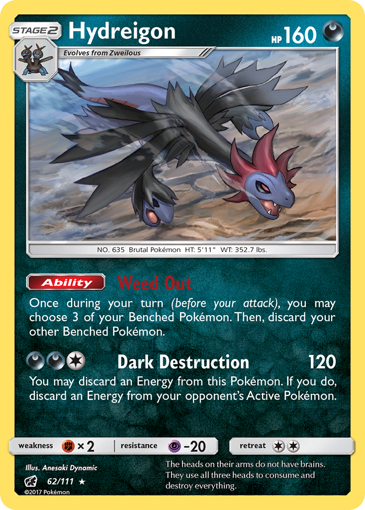 Hydreigon (62/111) [Sun & Moon: Crimson Invasion] | Shuffle n Cut Hobbies & Games