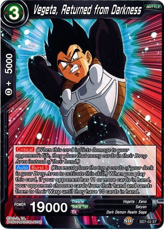 Vegeta, Returned from Darkness (Starter Deck - Shenron's Advent) (SD7-03) [Miraculous Revival] | Shuffle n Cut Hobbies & Games