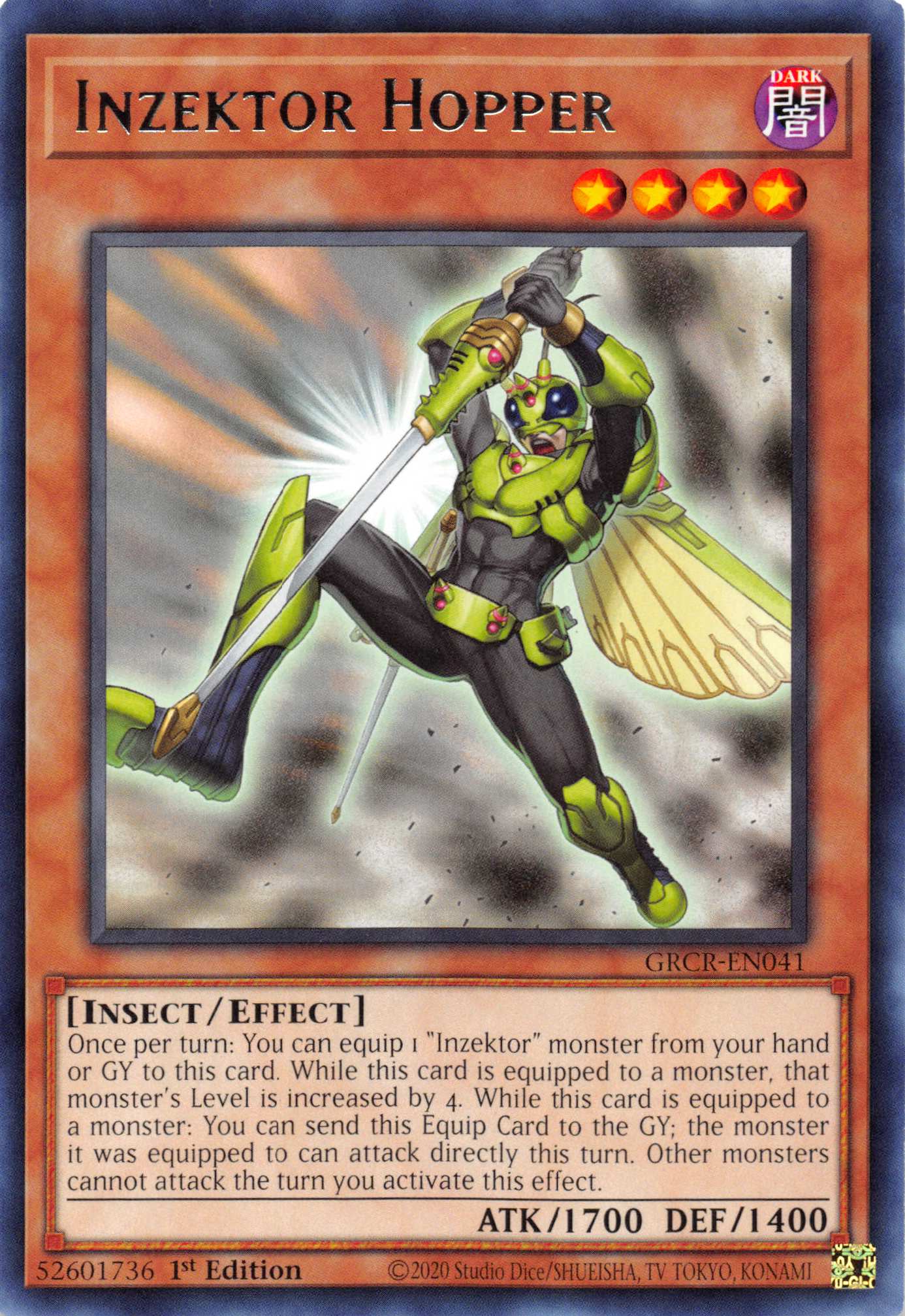 Inzektor Hopper [GRCR-EN041] Rare | Shuffle n Cut Hobbies & Games