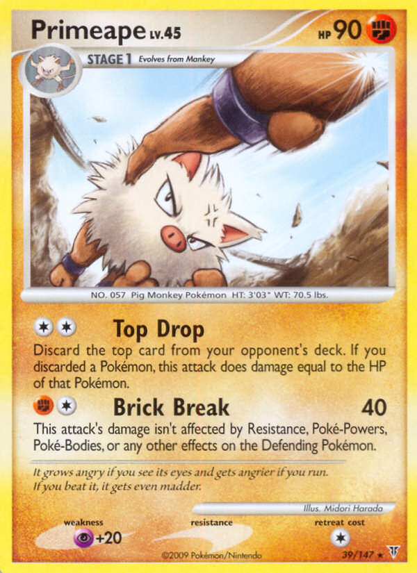 Primeape (39/147) [Platinum: Supreme Victors] | Shuffle n Cut Hobbies & Games