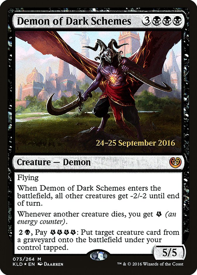 Demon of Dark Schemes [Kaladesh Prerelease Promos] | Shuffle n Cut Hobbies & Games