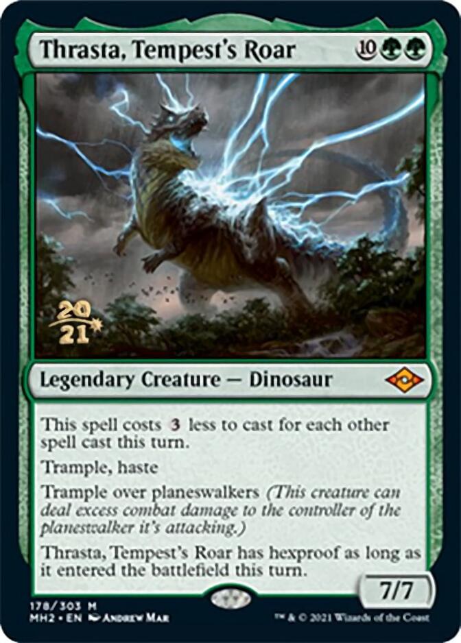 Thrasta, Tempest's Roar [Modern Horizons 2 Prerelease Promos] | Shuffle n Cut Hobbies & Games