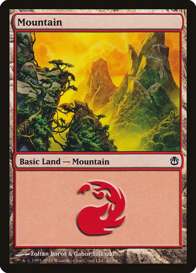 Mountain (41) [Duel Decks: Ajani vs. Nicol Bolas] | Shuffle n Cut Hobbies & Games