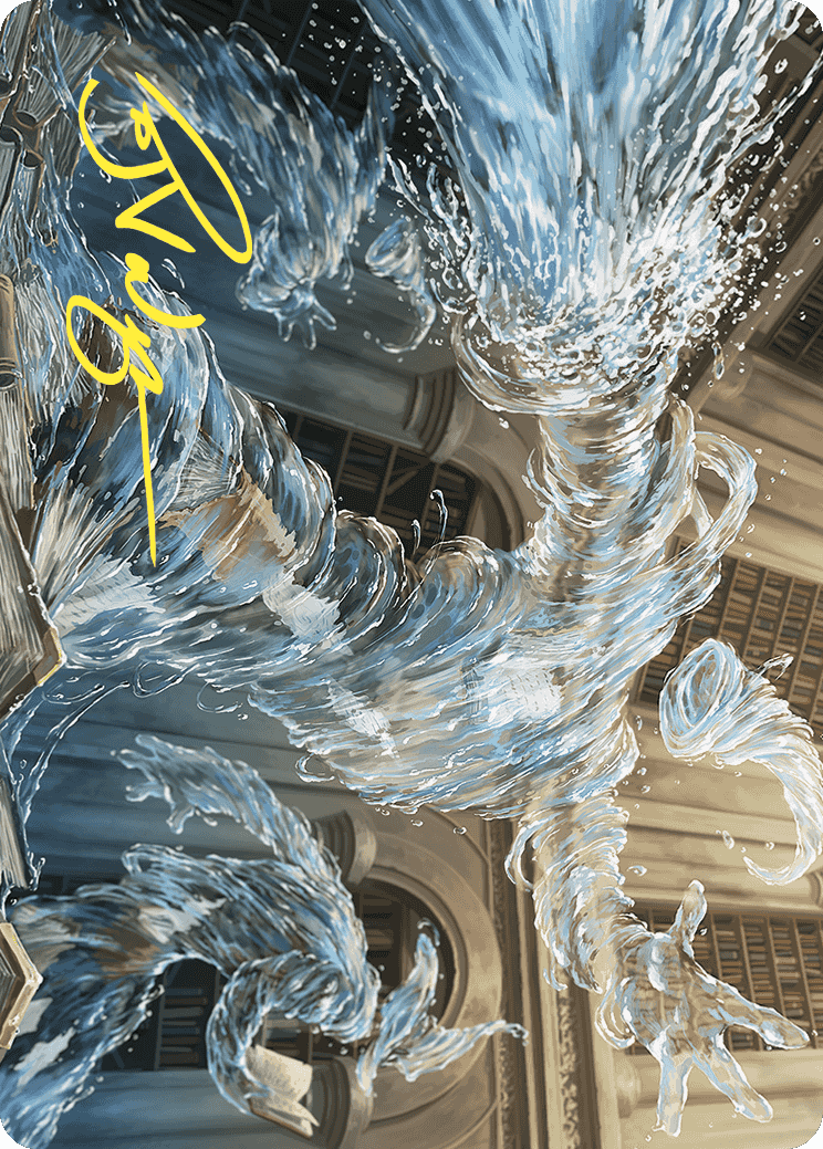 Splashy Spellcaster Art Card (Gold-Stamped Signature) [Wilds of Eldraine Art Series] | Shuffle n Cut Hobbies & Games