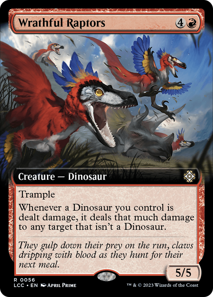 Wrathful Raptors (Extended Art) [The Lost Caverns of Ixalan Commander] | Shuffle n Cut Hobbies & Games