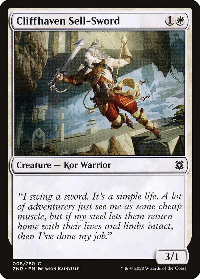 Cliffhaven Sell-Sword [Zendikar Rising] | Shuffle n Cut Hobbies & Games