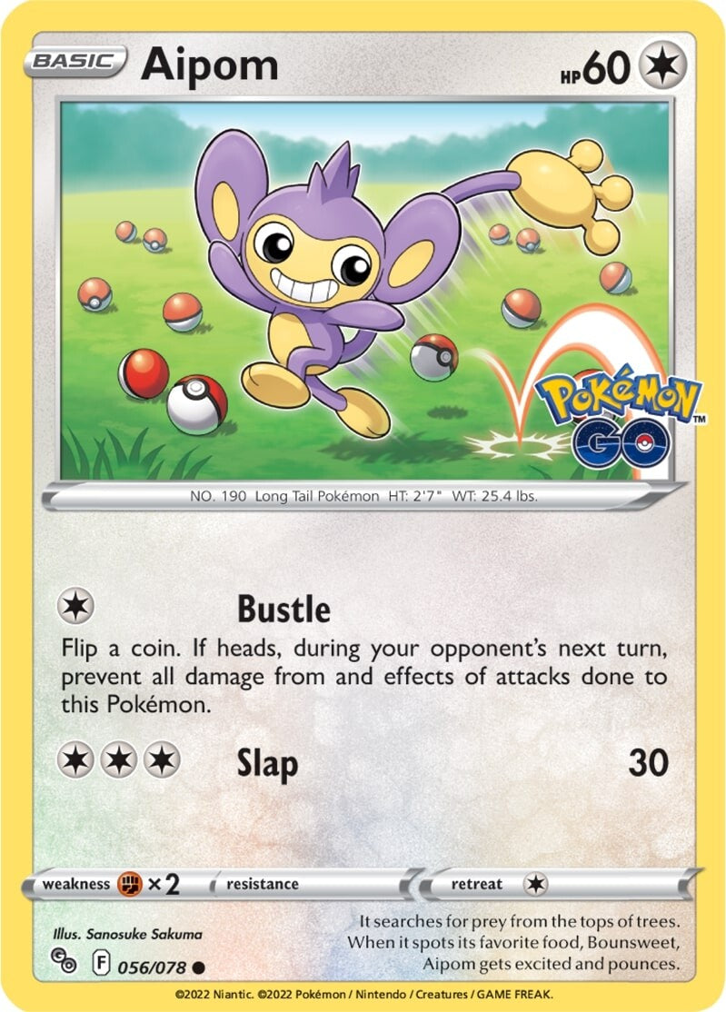 Aipom (056/078) [Pokémon GO] | Shuffle n Cut Hobbies & Games
