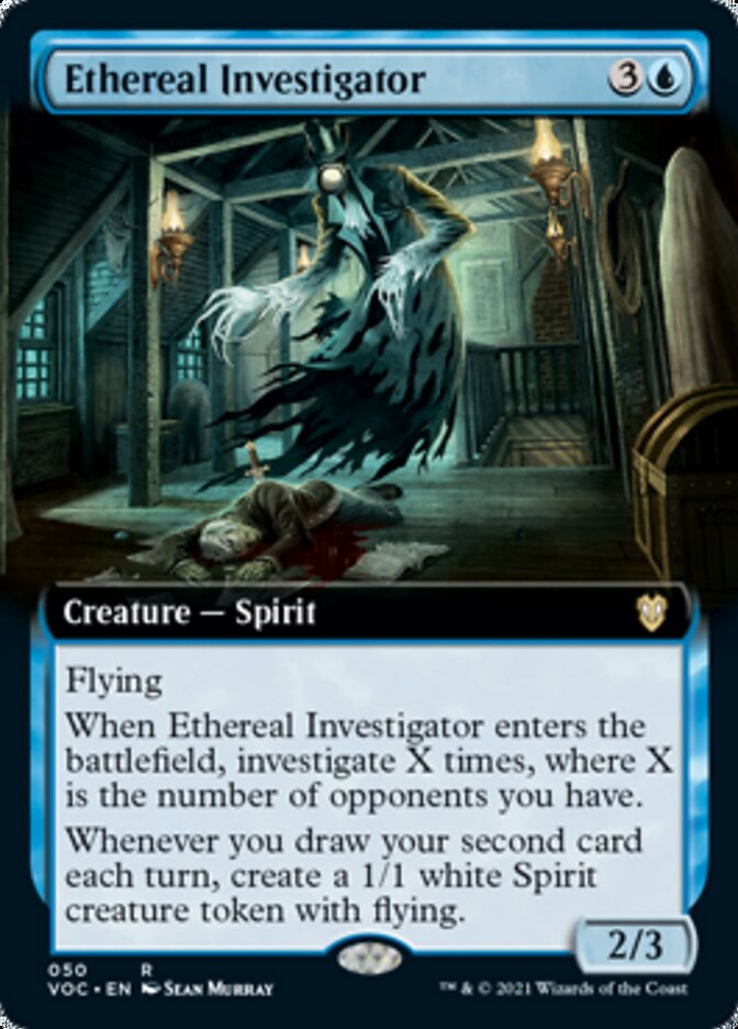 Ethereal Investigator (Extended Art) [Innistrad: Crimson Vow Commander] | Shuffle n Cut Hobbies & Games