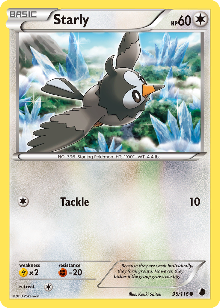 Starly (95/116) [Black & White: Plasma Freeze] | Shuffle n Cut Hobbies & Games