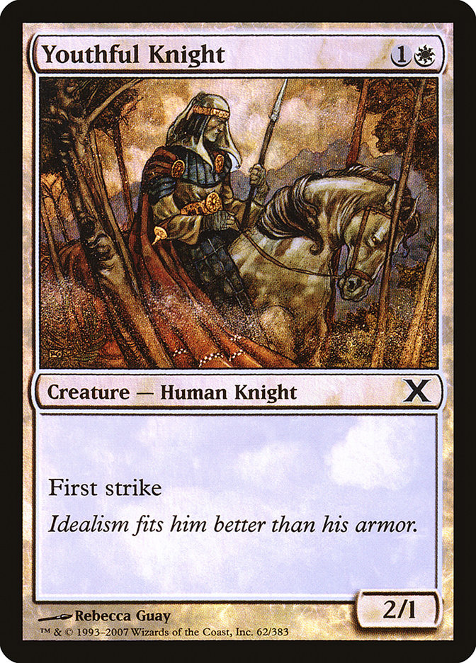 Youthful Knight (Premium Foil) [Tenth Edition] | Shuffle n Cut Hobbies & Games