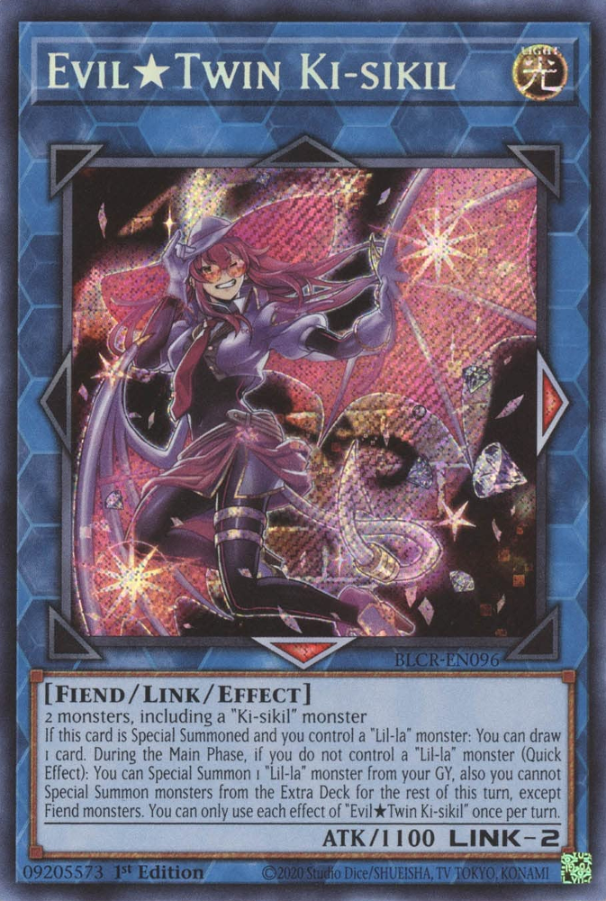 Evil Twin Ki-sikil [BLCR-EN096] Secret Rare | Shuffle n Cut Hobbies & Games