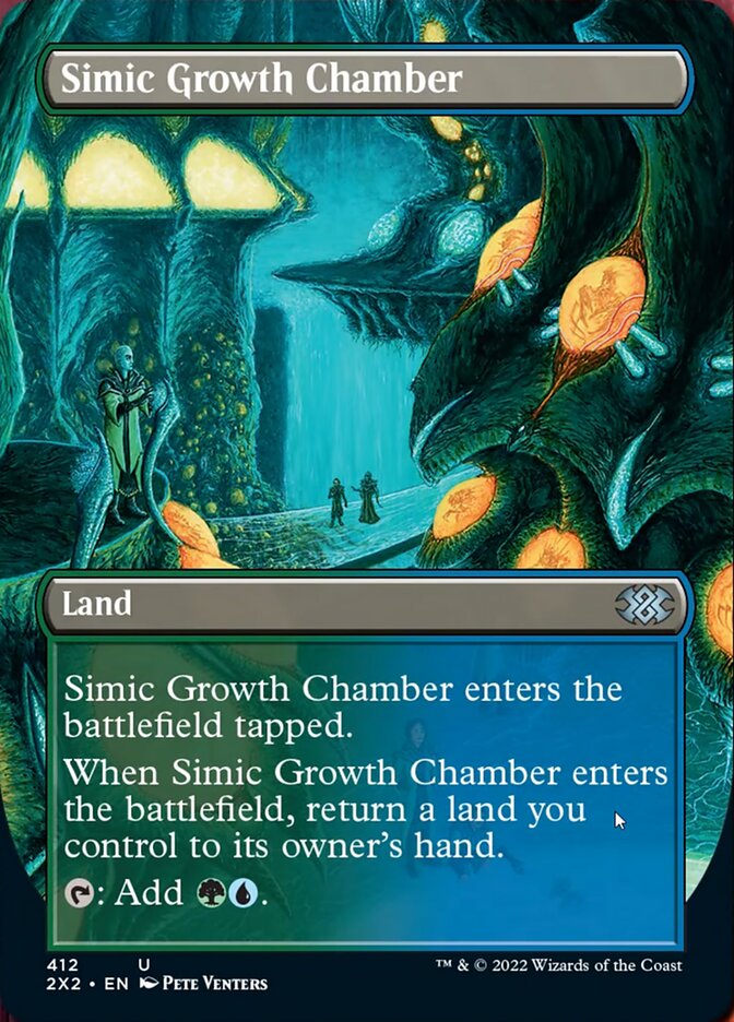 Simic Growth Chamber (Borderless Alternate Art) [Double Masters 2022] | Shuffle n Cut Hobbies & Games