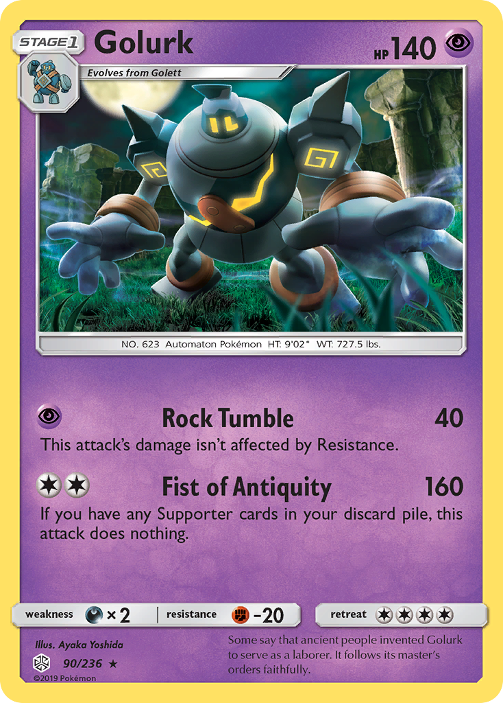 Golurk (90/236) [Sun & Moon: Cosmic Eclipse] | Shuffle n Cut Hobbies & Games