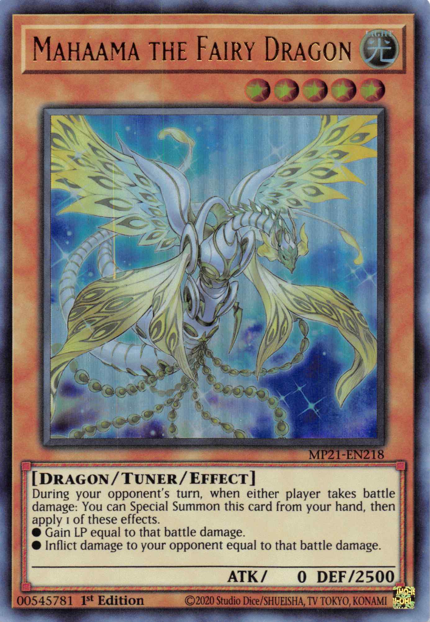 Mahaama the Fairy Dragon [MP21-EN218] Ultra Rare | Shuffle n Cut Hobbies & Games