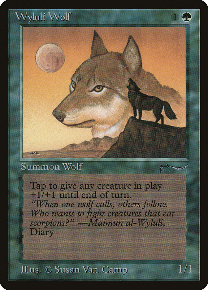 Wyluli Wolf (Dark Mana Cost) [Arabian Nights] | Shuffle n Cut Hobbies & Games