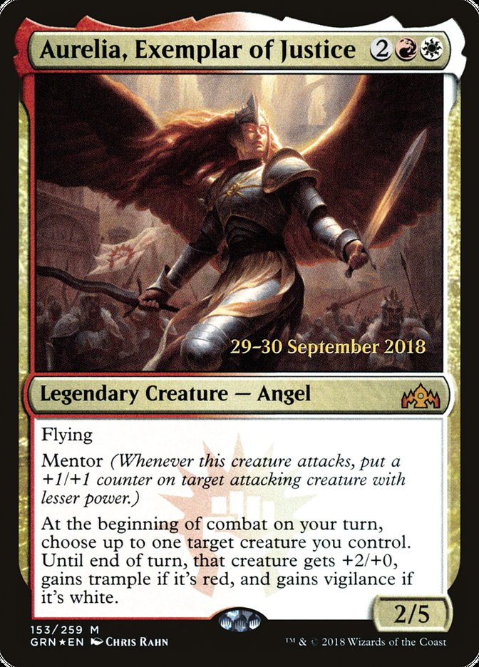 Aurelia, Exemplar of Justice [Guilds of Ravnica Prerelease Promos] | Shuffle n Cut Hobbies & Games