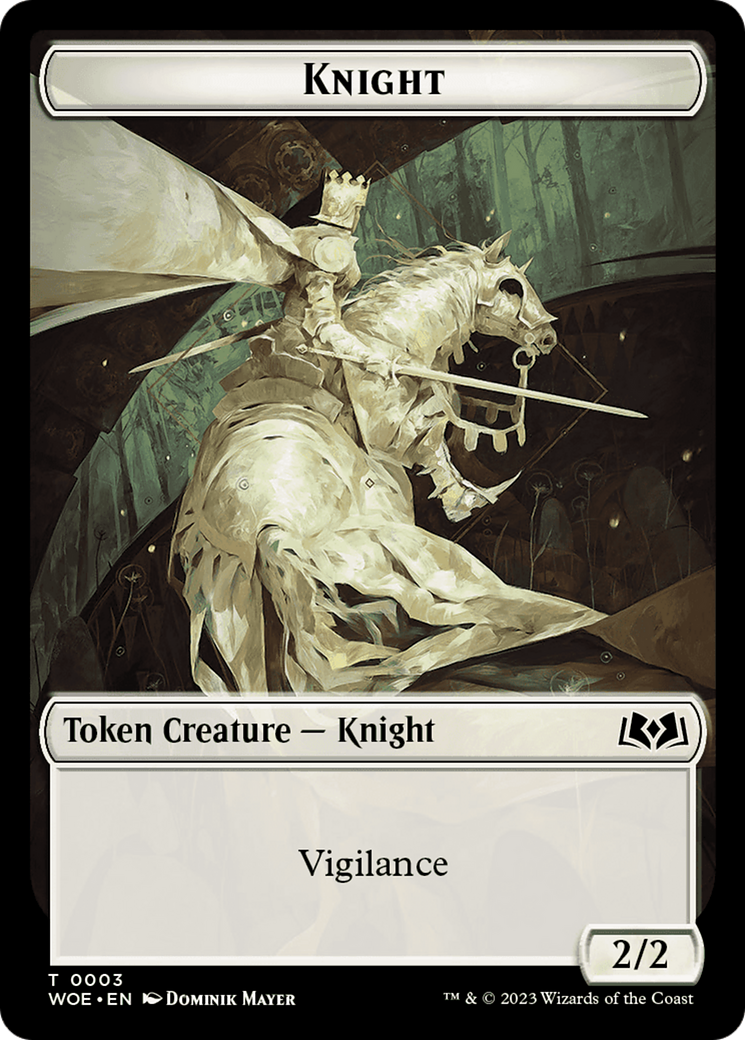 Knight // Food (0010) Double-Sided Token [Wilds of Eldraine Tokens] | Shuffle n Cut Hobbies & Games