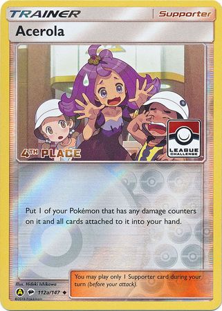 Acerola (112a/147) (League Promo 4th Place) [Sun & Moon: Burning Shadows] | Shuffle n Cut Hobbies & Games