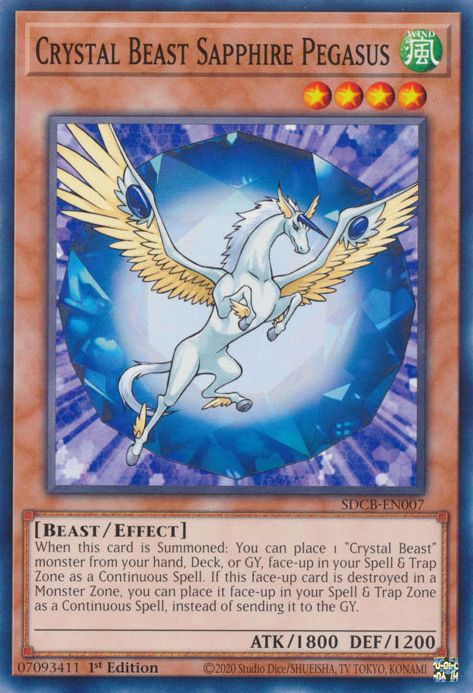 Crystal Beast Sapphire Pegasus [SDCB-EN007] Common | Shuffle n Cut Hobbies & Games