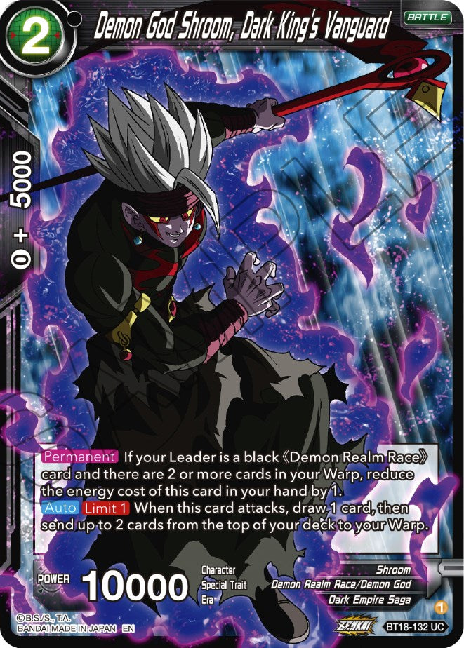 Demon God Shroom, Dark King's Vanguard (BT18-132) [Dawn of the Z-Legends] | Shuffle n Cut Hobbies & Games