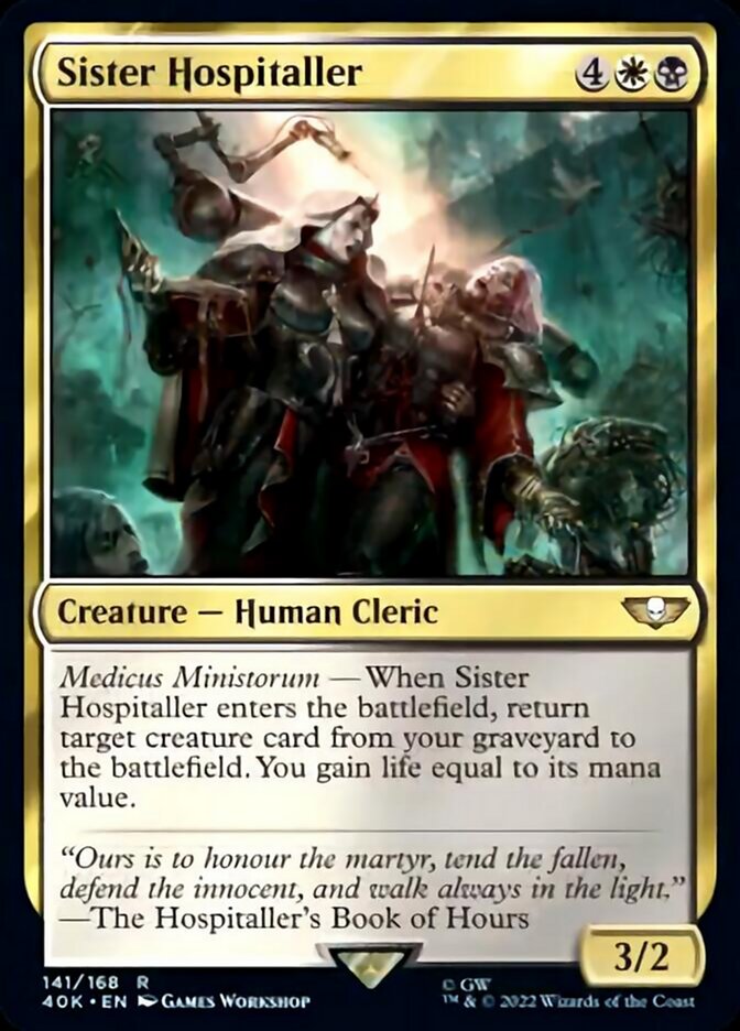 Sister Hospitaller (Surge Foil) [Warhammer 40,000] | Shuffle n Cut Hobbies & Games