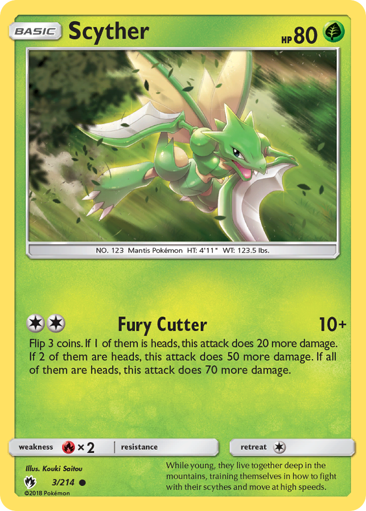 Scyther (3/214) [Sun & Moon: Lost Thunder] | Shuffle n Cut Hobbies & Games